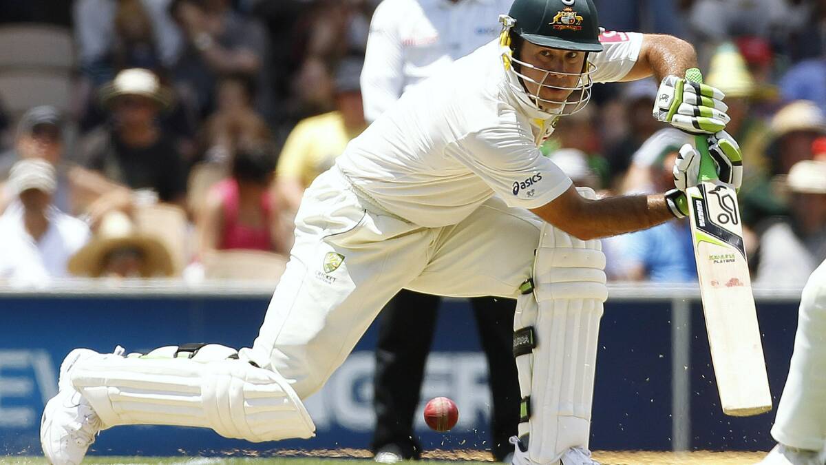 Ponting plays a shot during the first day of the fourth test cricket match against India in Adelaide January 24, 2012. Photo: REUTERS