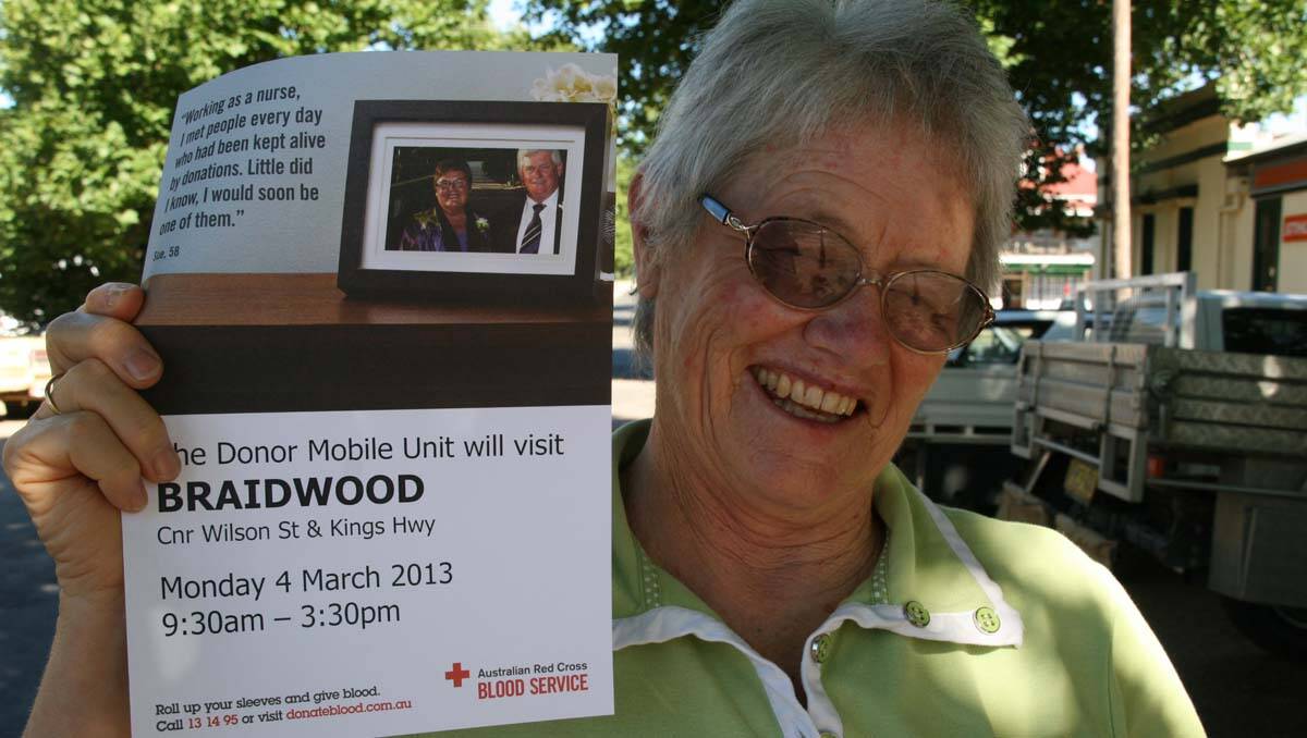 Sandra Hand is urging residents to give blood.