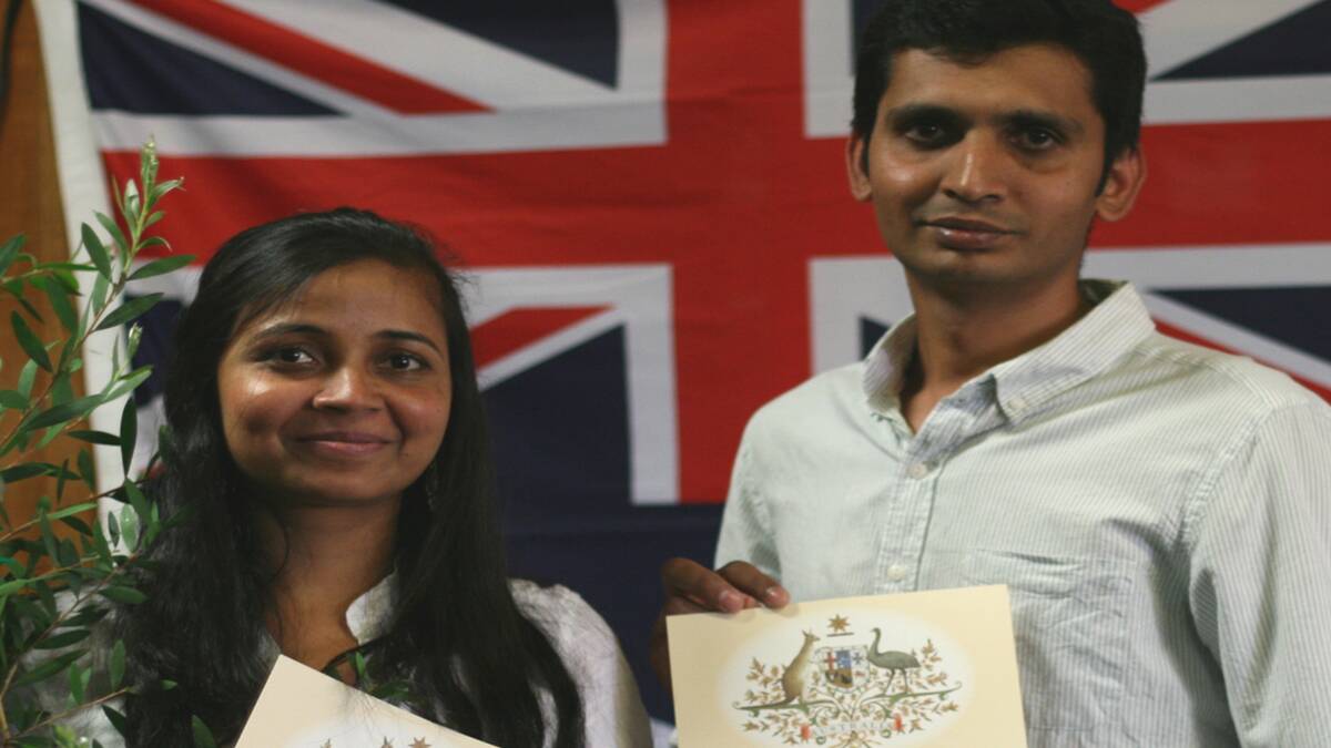 New Citizens: Mr Kaushalkumar Patel and Mrs Devalben Patel.