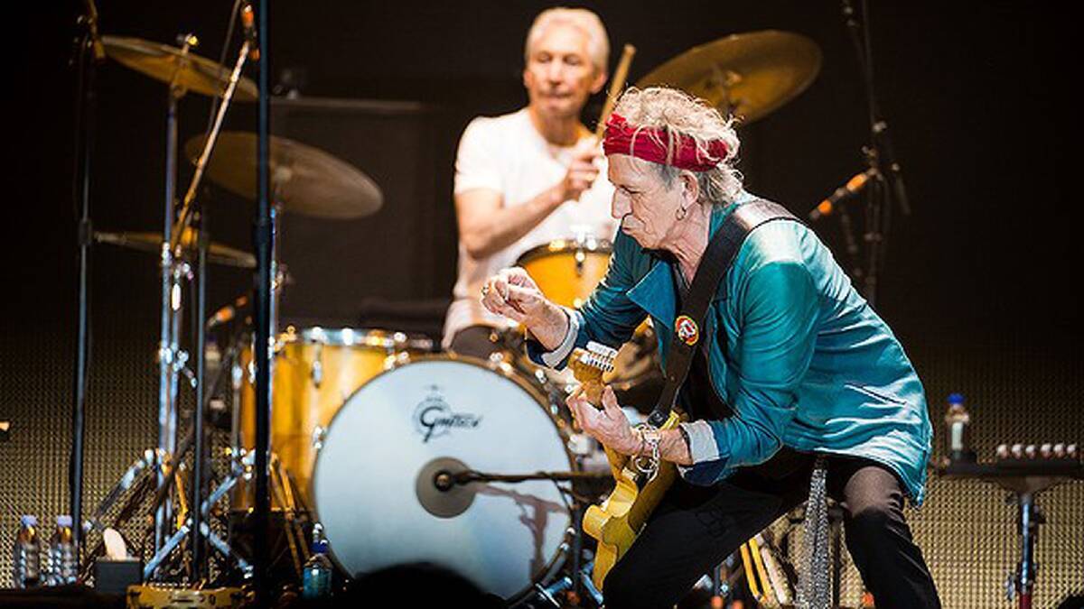 Keith Richards gets into the groove. Photo: Getty Images