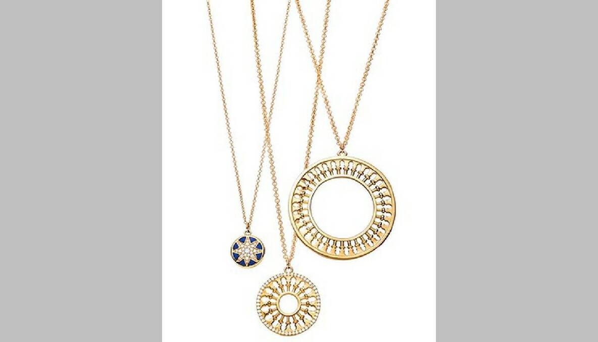 Paloma Picasso for Tiffany & Co. Stella Pendants in 18k yellow gold, from $1,850, tiffany.com.au.