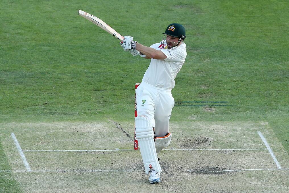 Ed Cowan of Australia bats during day three of the First Test match between Australia and South Africa at The Gabba in Brisbane, Australia. Photo by Chris Hyde/Getty Images