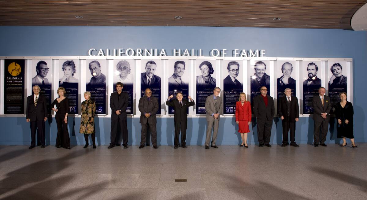 The 12 honorees, including Dave Brubeck, pose as they are inducted into the 2008 California Hall of Fame at The California Museum on December 15, 2008 in Sacramento, California. Photo by The California Museum via Getty Images