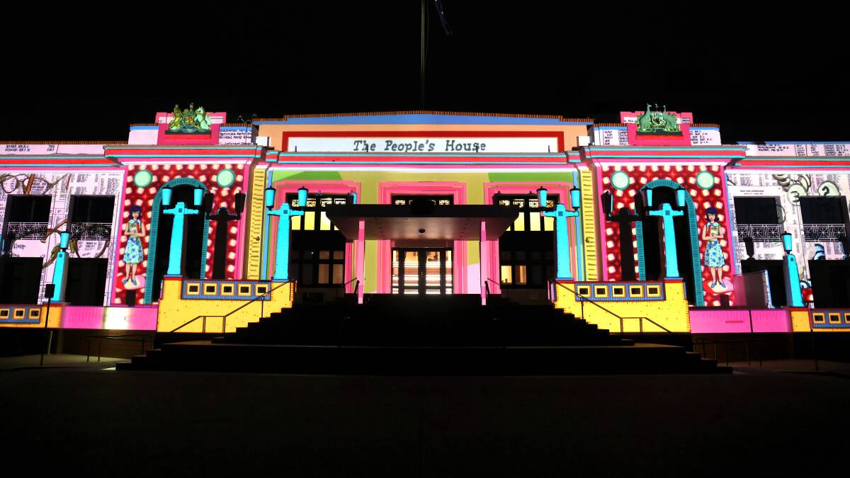 Enlighten festival at Old Parliament House. Picture by James Croucher