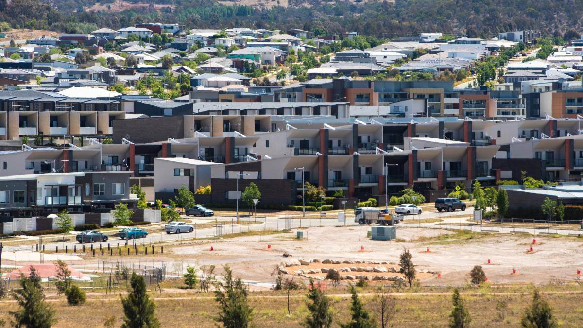 Housing in Canberra's suburbs. Picture by Elesa Kurtz
