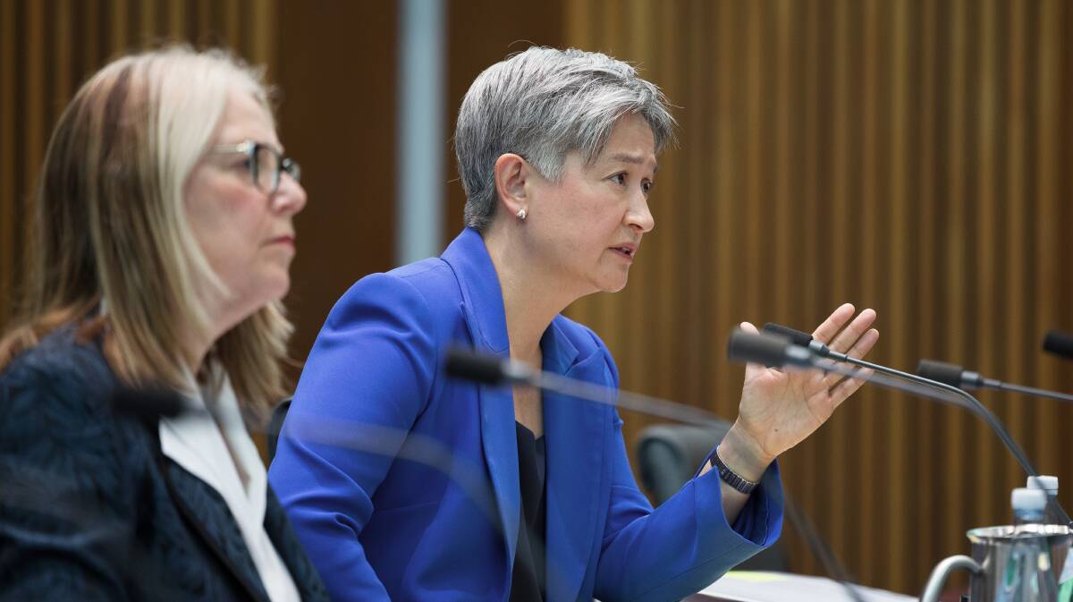 DFAT secretary Jan Adams and Foreign Minister Penny Wong. Picture by Sitthixay Ditthavong