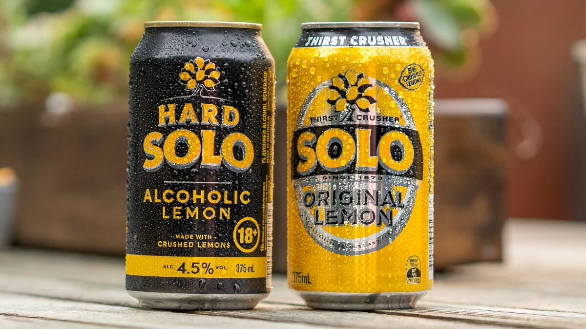 The new Hard Solo alongside the original non-alcoholic drink. Picture supplied