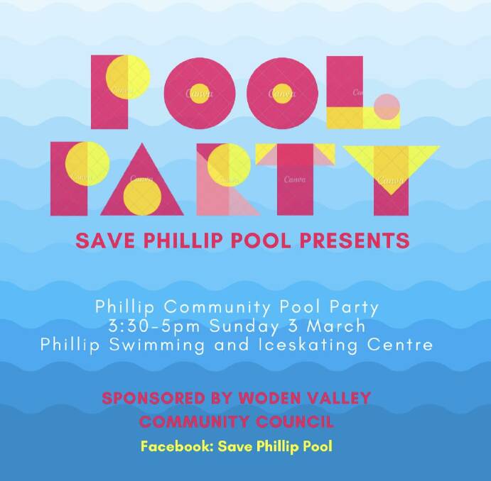 Save Phillip Pool group is holding a pool party on Sunday - all welcome
