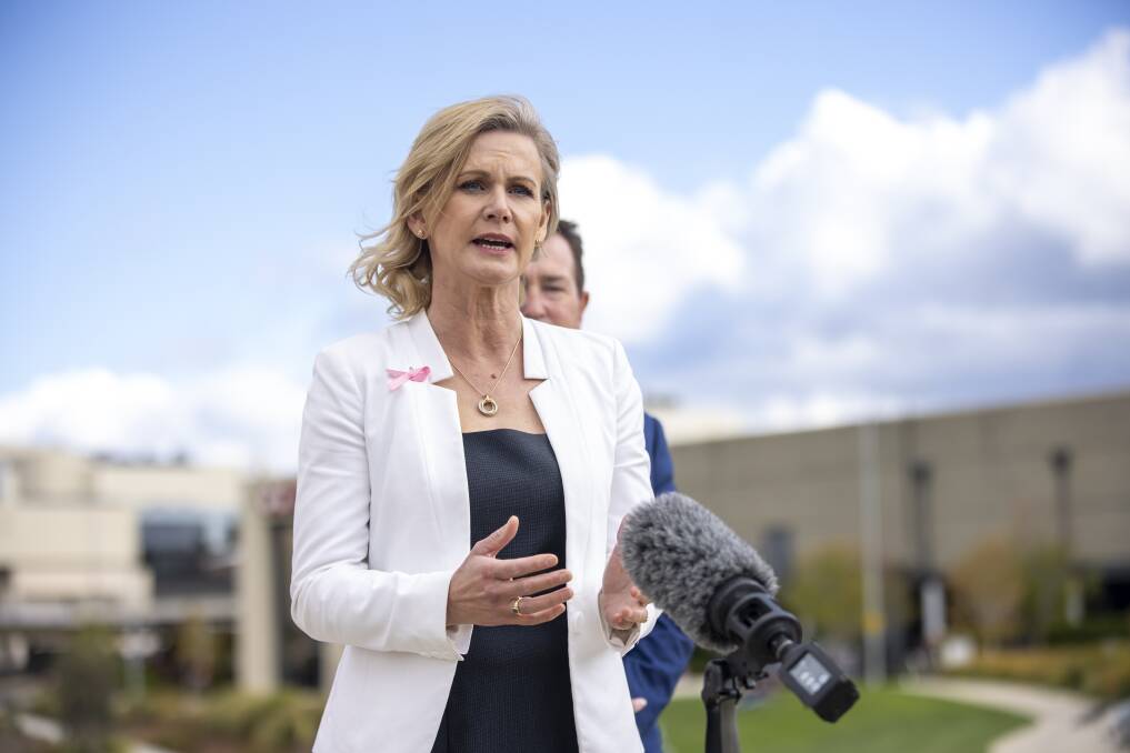 Nichole Overall at Saturday's announcement in Queanbeyan that she had been preselected by the Nationals' for the Monaro byelection. Photo: Keegan Carroll