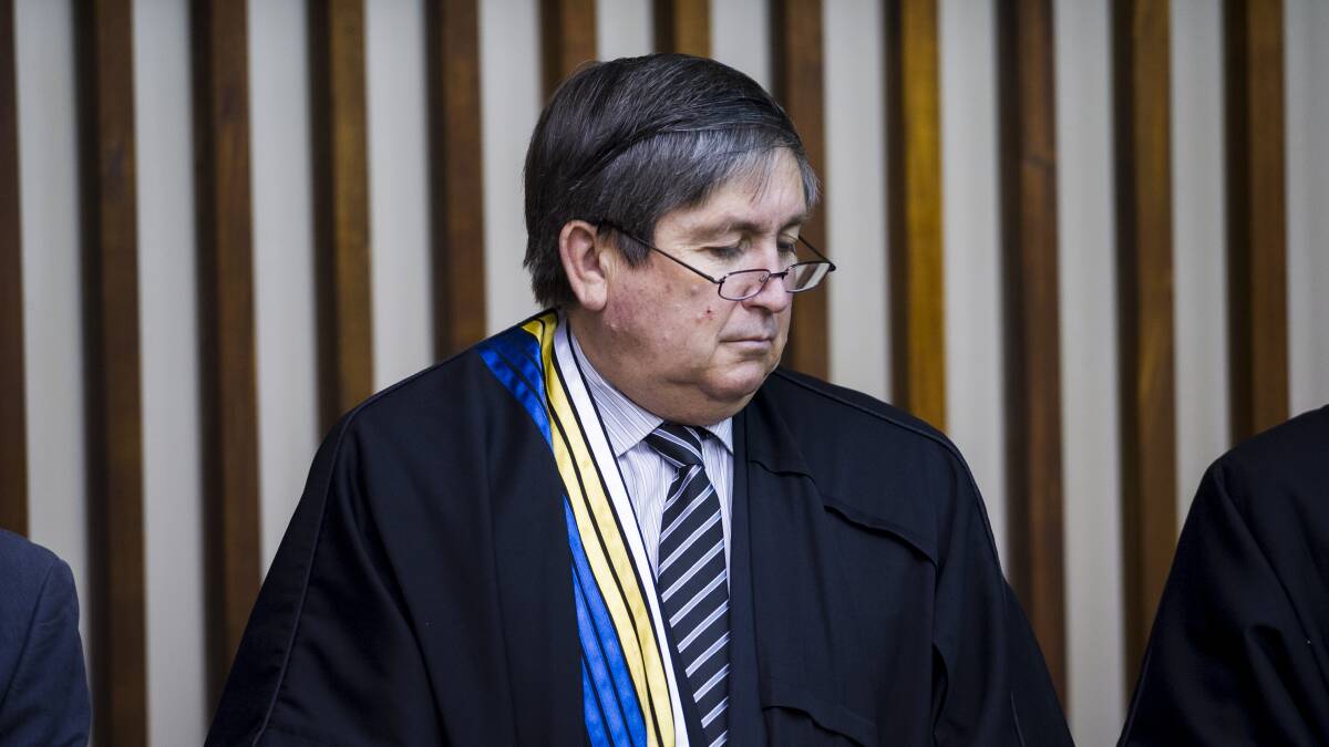 Justice John Burns, the sentencing judge, at a ceremonial sitting in 2014. Picture by Rohan Thomson