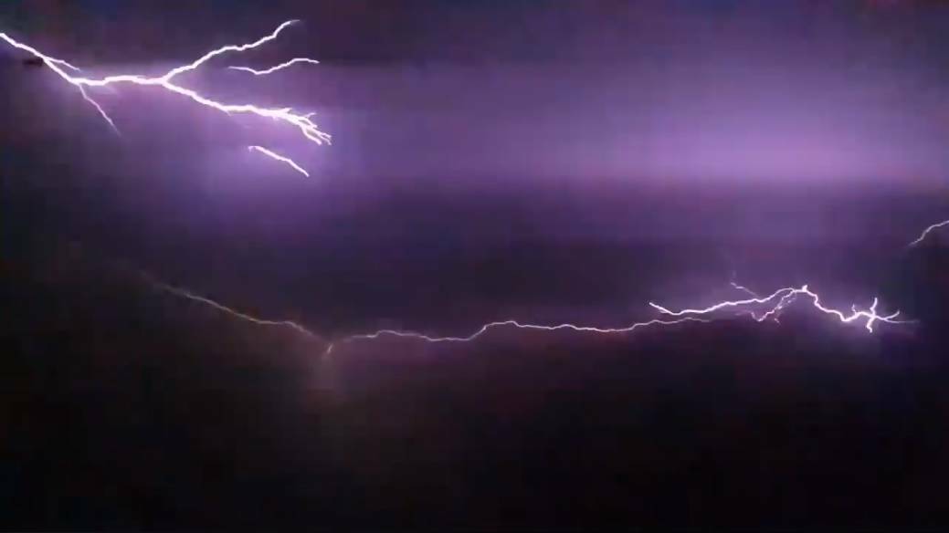 NATURAL LIGHT SHOW: Flashes of lightning over Goulburn on January 7. Picture: Supplied. 