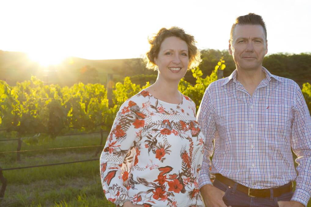 LIFELONG DREAM: Michael and Jill Bynon have turned their passion for wine and food into a wine brand that is making judges sit up and take notice.