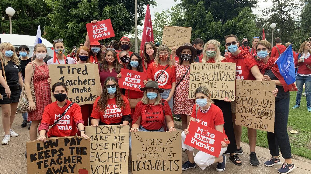 Teachers across the state will go on strike for 24 hours on Wednesday May 4. Picture: NSW Teachers Federation.