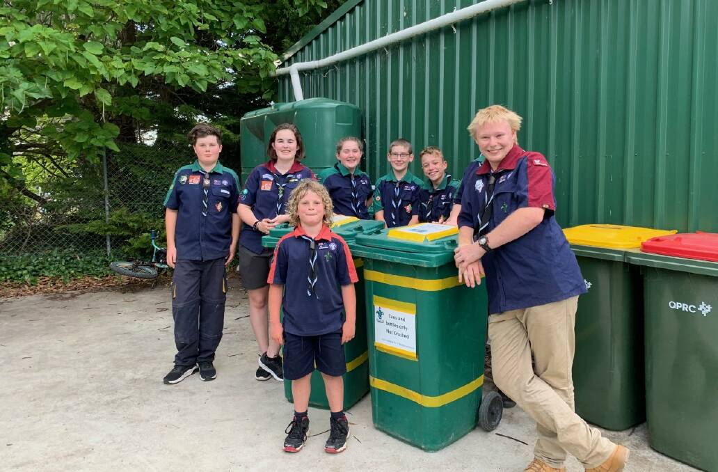 Briadwood Scouts were awarded the Keep Australia Beautiful Tidy Towns Award for their recycling initiative Photo: Braidwood Changing Times