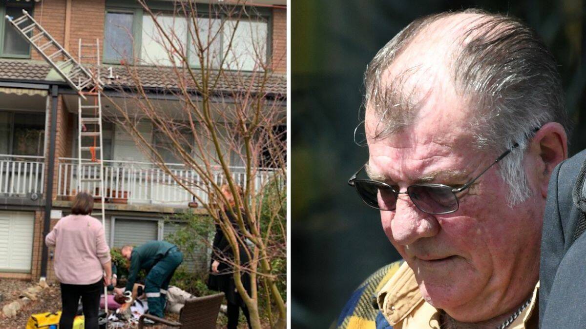 After a worker fell almost six metres, left, Karl Allred faced criminal proceedings, right. Pictures supplied, Hannah Neale