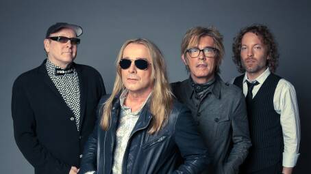 From left, Cheap Trick's Rick Nielsen, Robin Zander, Tom Petersson and Daxx Nielsen. Picture by Jeremy Harris