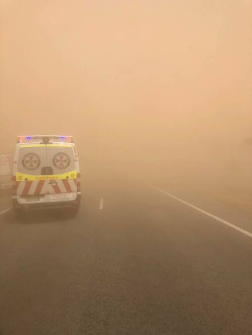Visibility on Newell Highway has been severely affected