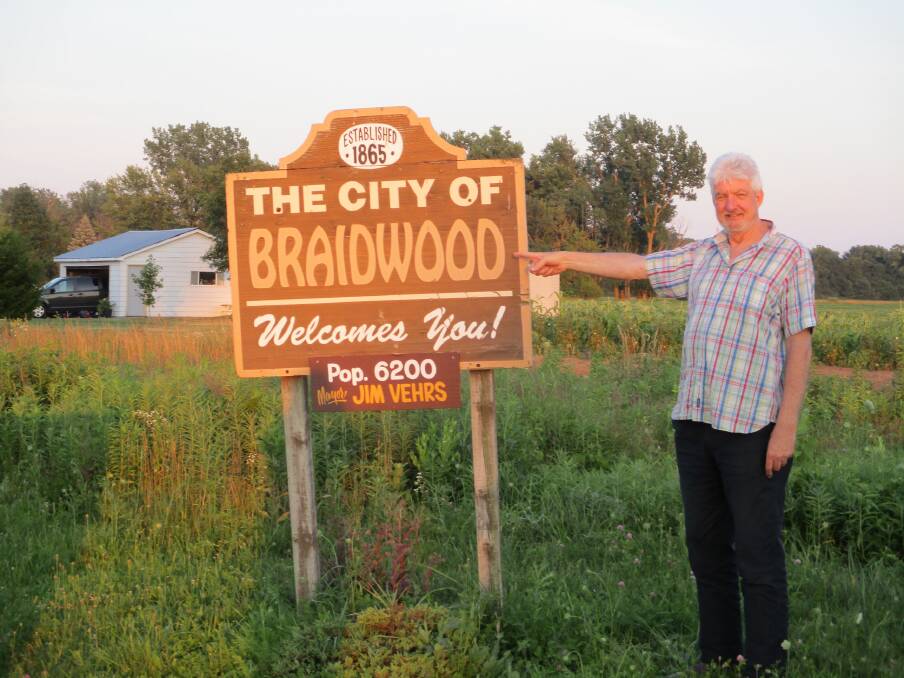 Paul Cockram arrives in Braidwood Illinois last month