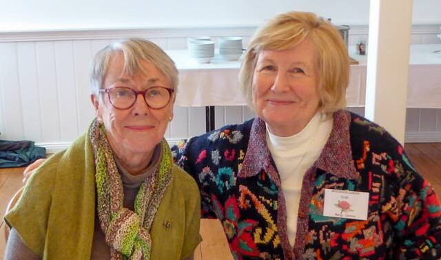 Helen Goddard and Marguerite Gardner at the Garden Club's lunch and AGM