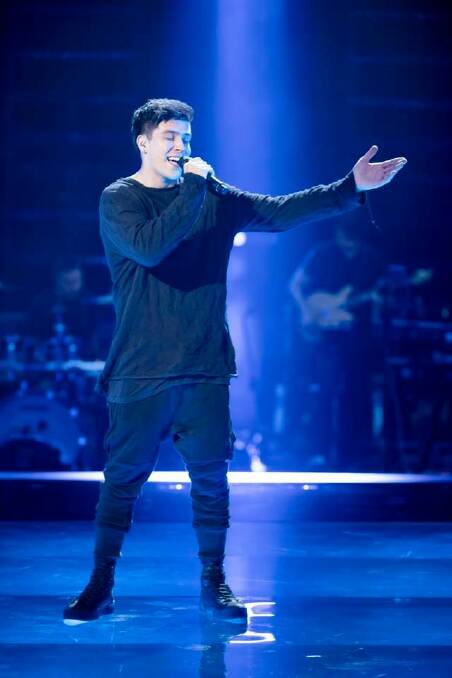 Talent: Former Coaster Jesse Teinaki performs on last year's season of The Voice. Jesse is auditioning again tonight on the show hoping to turn Delta Goodrem's chair.
