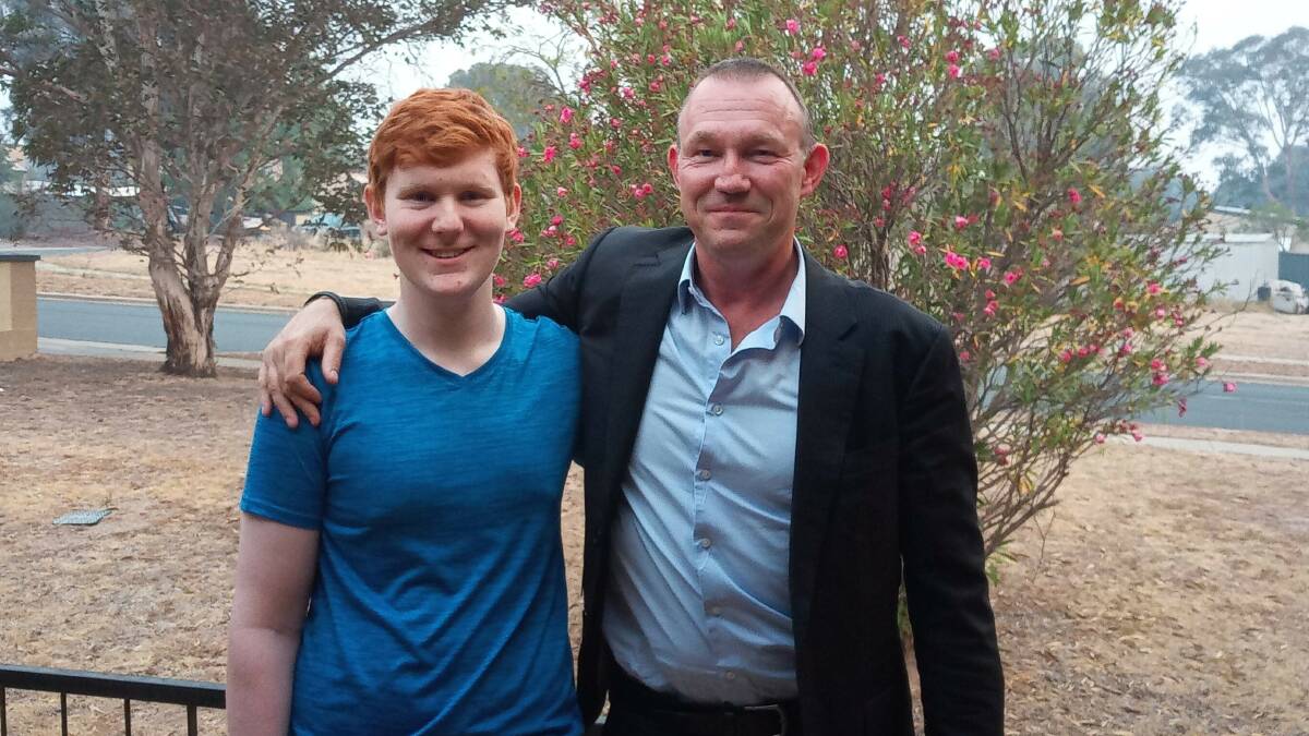 Matthew McLuckie with his father, Tom. Picture: Supplied