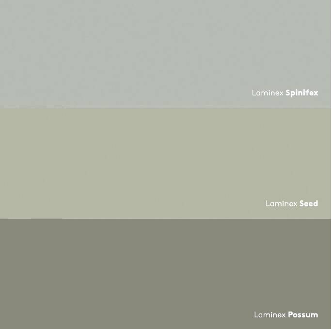 FLORA AND FAUNA: Laminex has embraced muted, grey-based undertones for this colour palette. 