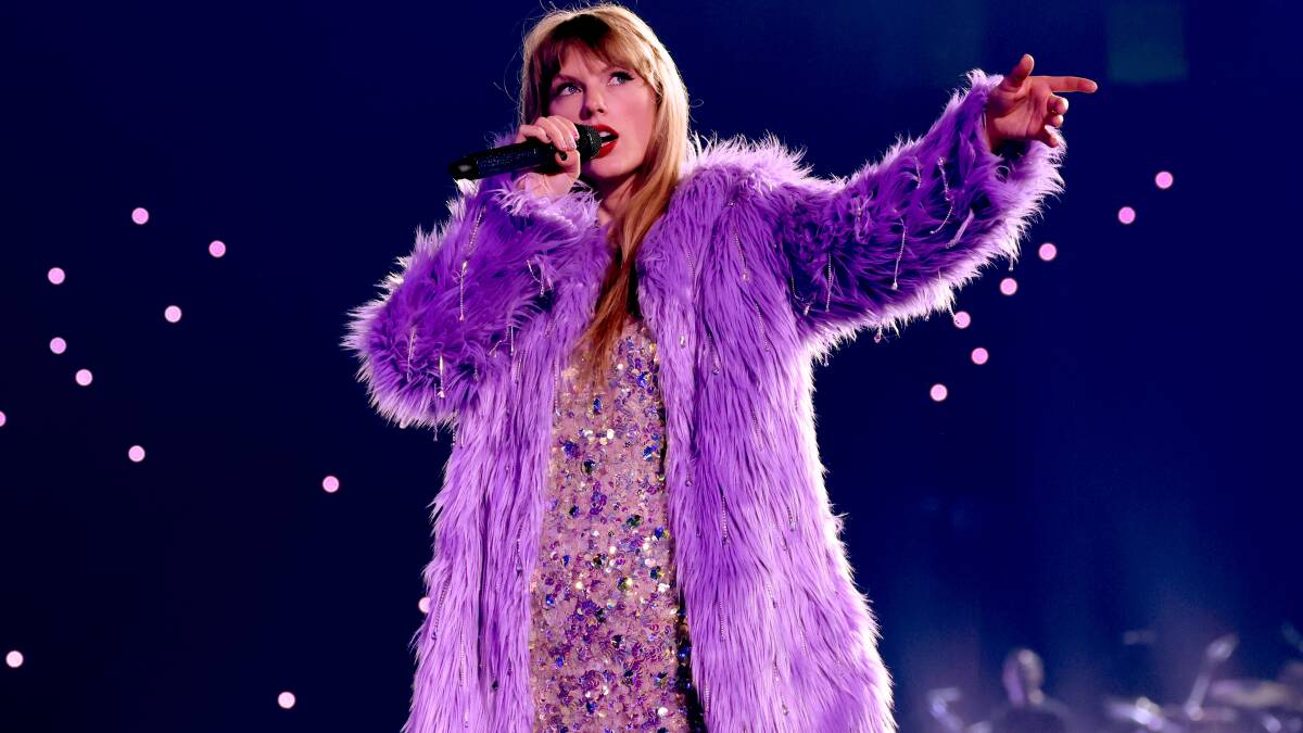 Taylor Swift on stage during The Eras Tour. Picture Getty Images/TAS Management 