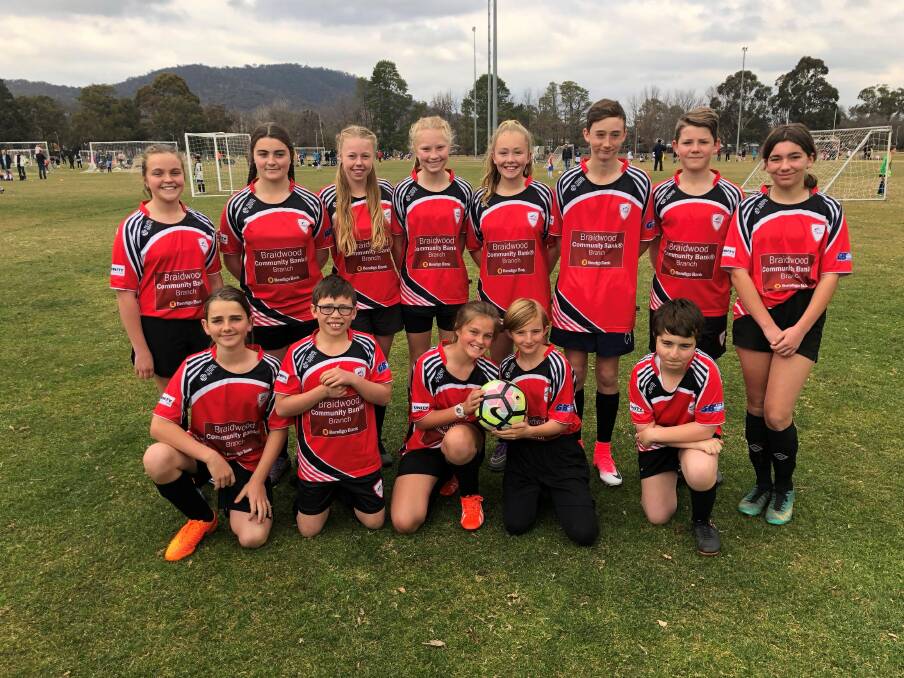 Winners: The Braidwood Under 13s side, which is coached jointly by Fred Saunders and Terry D'Arcy, are favourites to take away the premiership in the 2018 season. Photo: Supplied. 