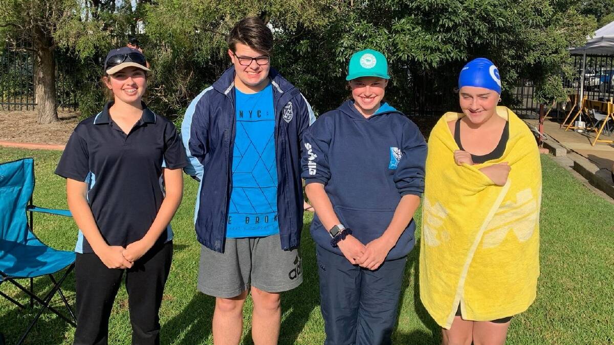 Well swum: A contingent of five students from Braidwood Central School competed in the regional swimming carnival on March 10 and 11. Photo: Braidwood Central School.