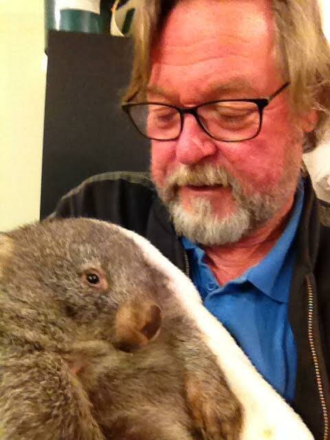 "WOMBAT" Bill Waterhouse with friend. Picture supplied.