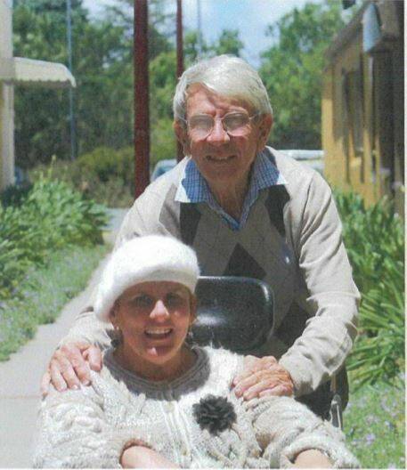 FATHER AND DAUGHTER: Peter and Geraldine Bray. Picture - The Queanbeyan Age, 2012.