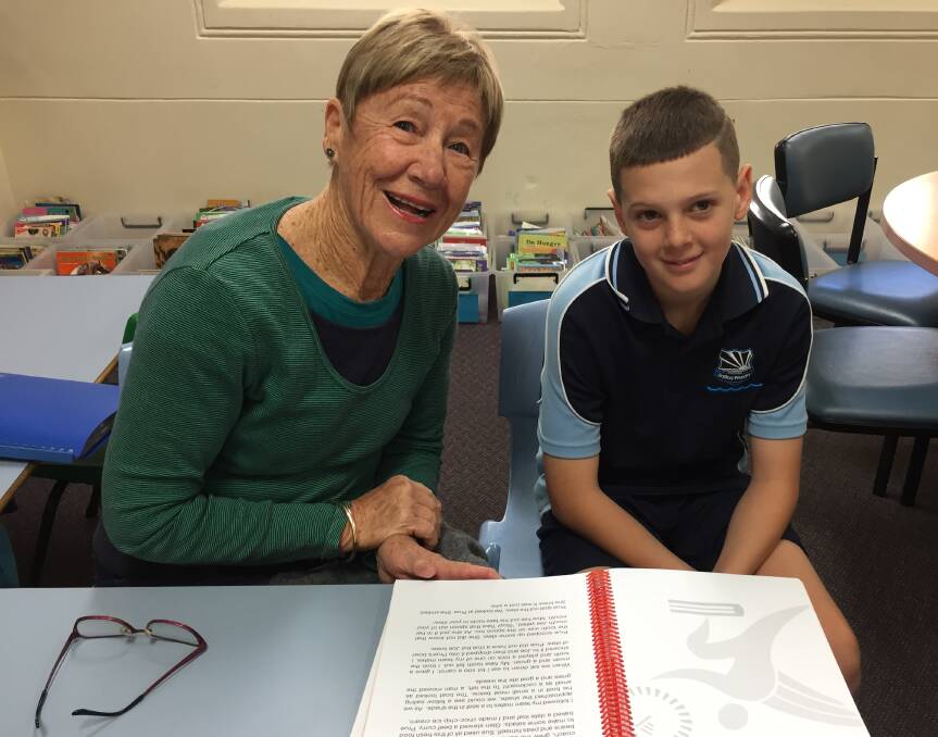 Focus on education: VIEW member Clare Messiter with a Ballina Public School student.