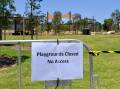 Rozelle Parklands has been closed since asbestos was found in the ground in January. (Bianca De Marchi/AAP PHOTOS)