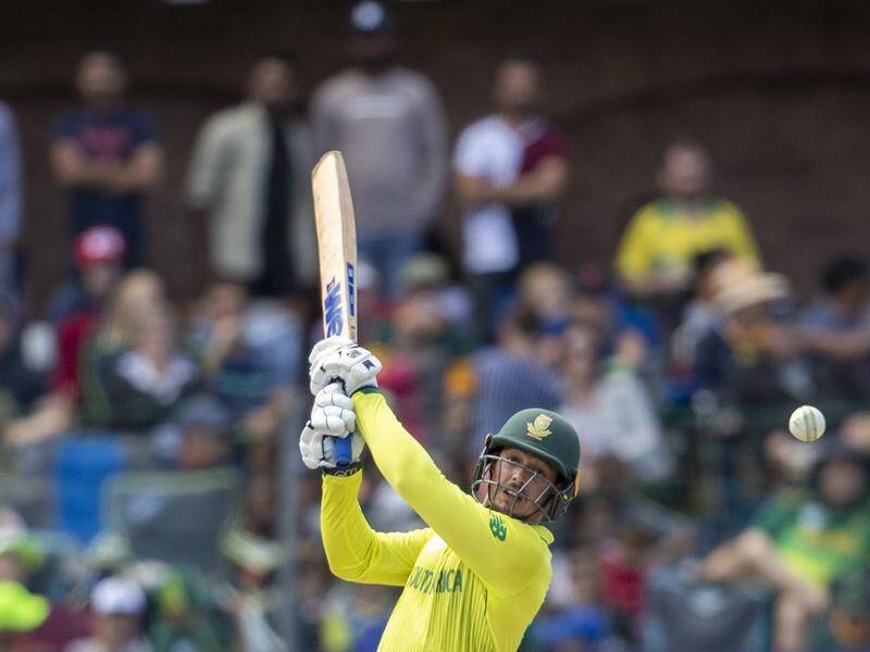 Skipper Quinton de Kock struck 70 in 47 balls as South Africa posted 4-158 against Australia.
