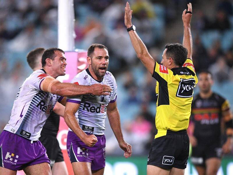 Cameron Smith was among Melbourne's four tryscorers in their NRL grand final win over Penrith.