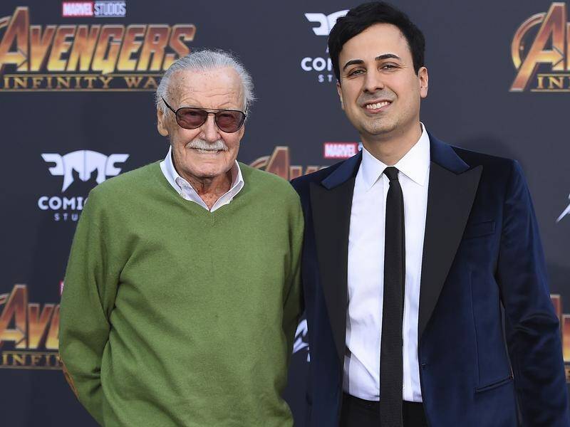Stan Lee's former manager Keya Morgan (R) has been arrested in Arizona on elder abuse charges.