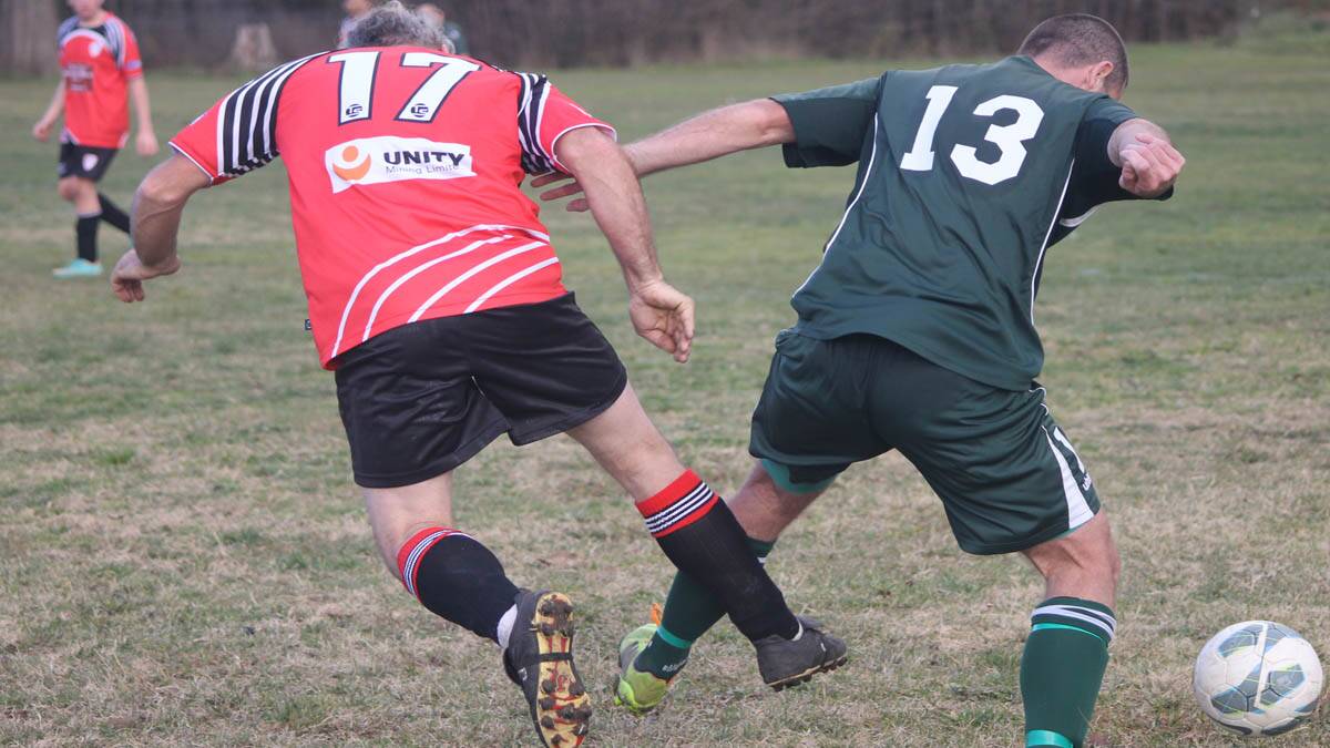 Dave Sargeant in action for Palerang United.