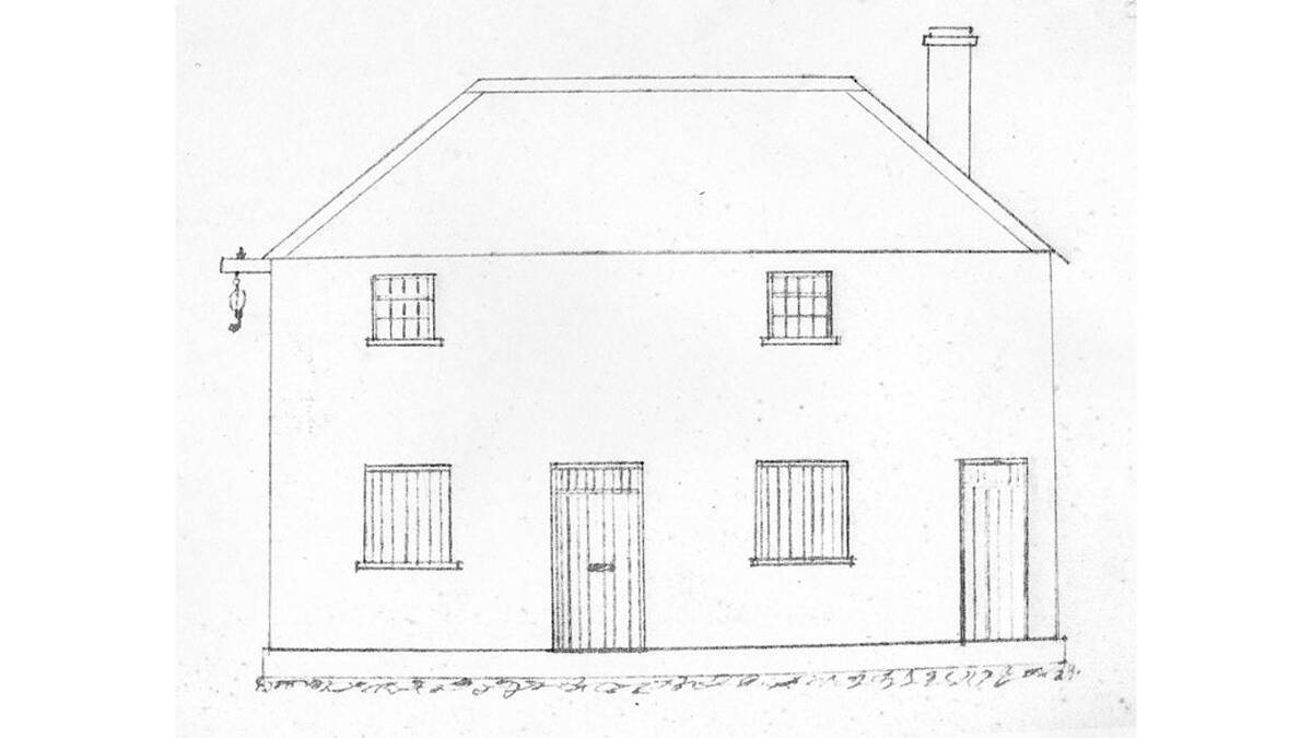 The Mounted Police Barracks and Stables Drawing from Colonial Architect NSW State Records Office.  