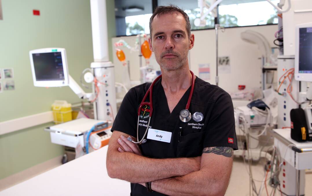 Northern Beaches Hospital director of emergency medicine Dr Andy Ratchford. Picture: Geoff Jones