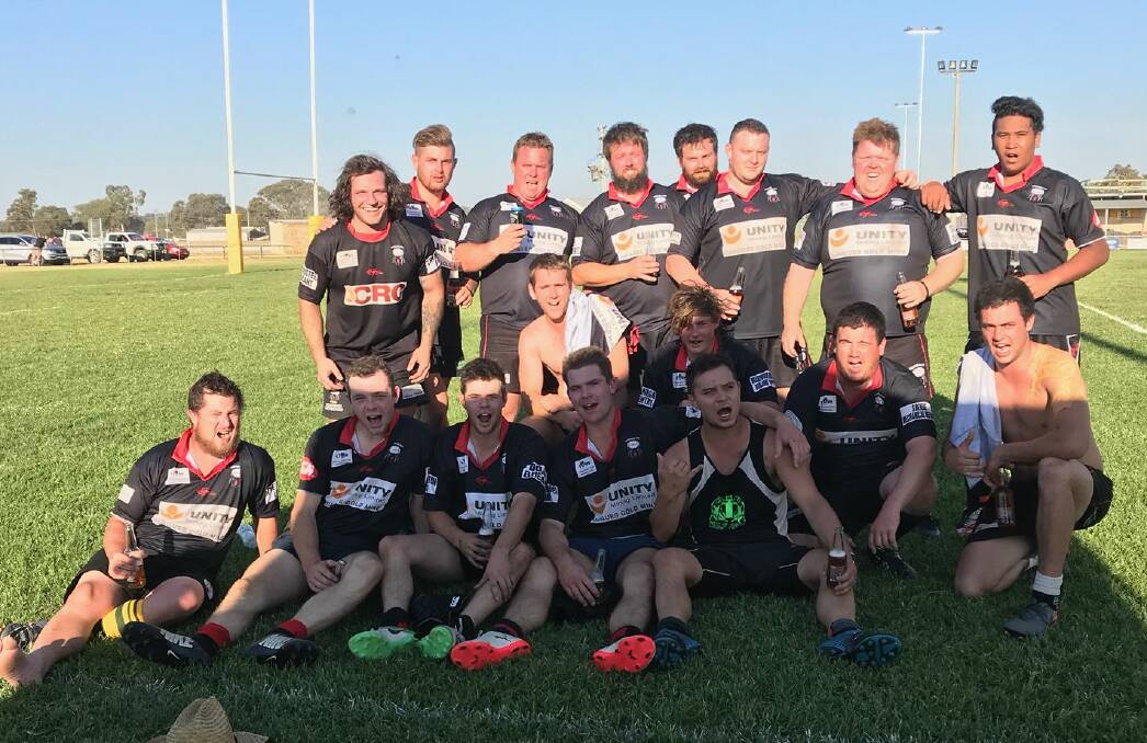 REDBACKS: The 2018 Redbacks team after their hard fought loss to Boorowa's Goldies on Saturday in the first game of the season. It was played in scorching conditions at the Boorowa Showgrounds. Photo: supplied.