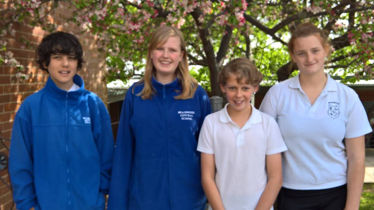 GIFT OF THE GAB: Braidwood Central School's Year Seven and Eight debaters.