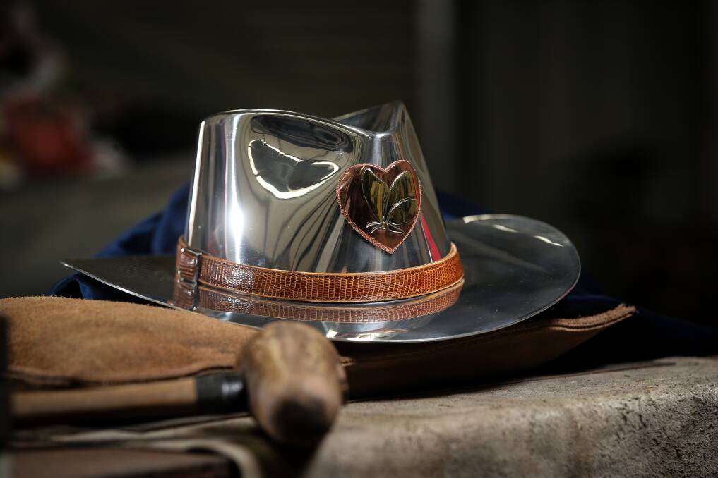 POWERFUL SYMBOL: Dolly's Akubra took Albury's Mark Lloyd Riddell about 80 hours to create. Picture: JAMES WILTSHIRE