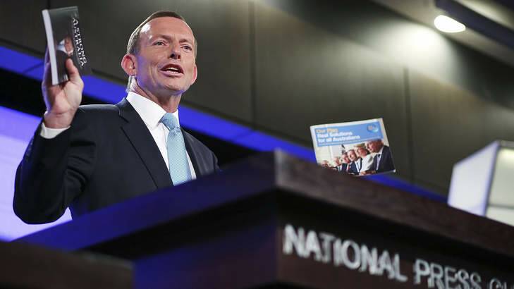 ''The Coalition will reveal our costings after the government reveals theirs'' … Tony Abbott at the National Press Club.