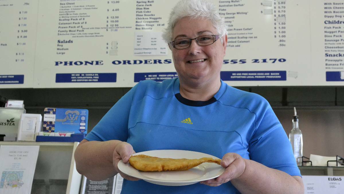 Karen Mitchell from Goolwa Fish Cafe says she uses local fish where she can. Photo: Anthony Caggiano