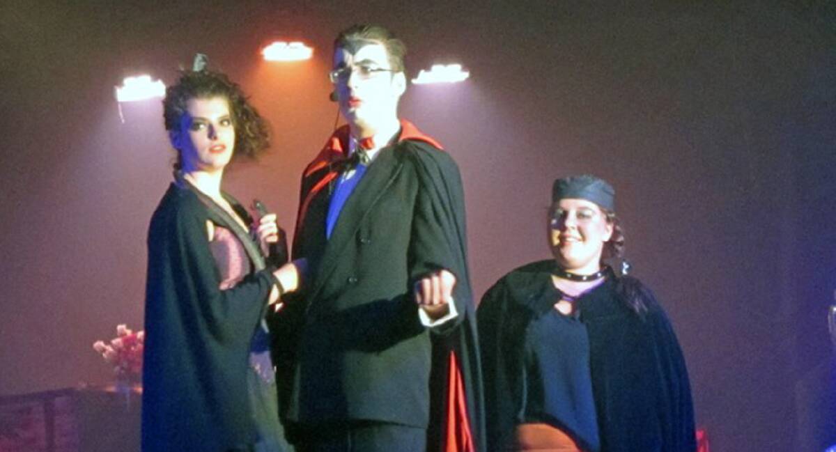 Countess Wraith (Lillie Pryor), Count Dracula (Matthew Barr) and Ghenghis (Amy Ciminelli). 