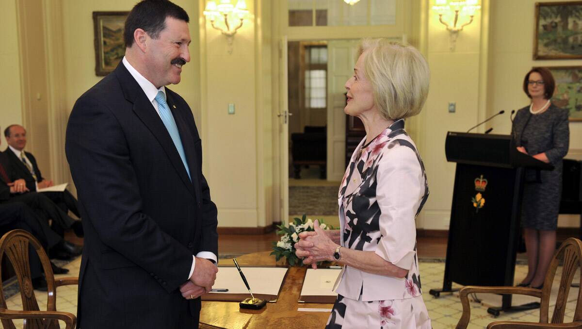 Dr Kelly took the oath at Government House with Governor General Quentin Bryce.