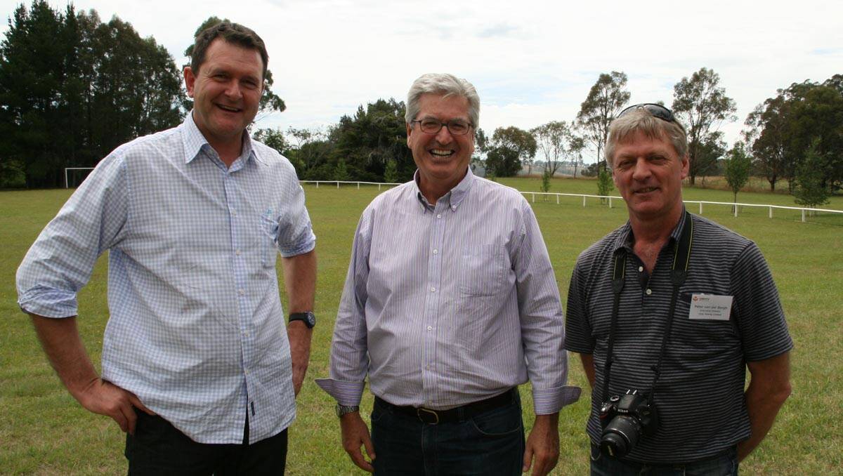 Unity Mining Managing Director and CEO Andrew McIlwain, Chair of the Dargues Reef Community Consultative Committee Peter Gordon and Unity Mining Executive Director Peter van der Borgh.