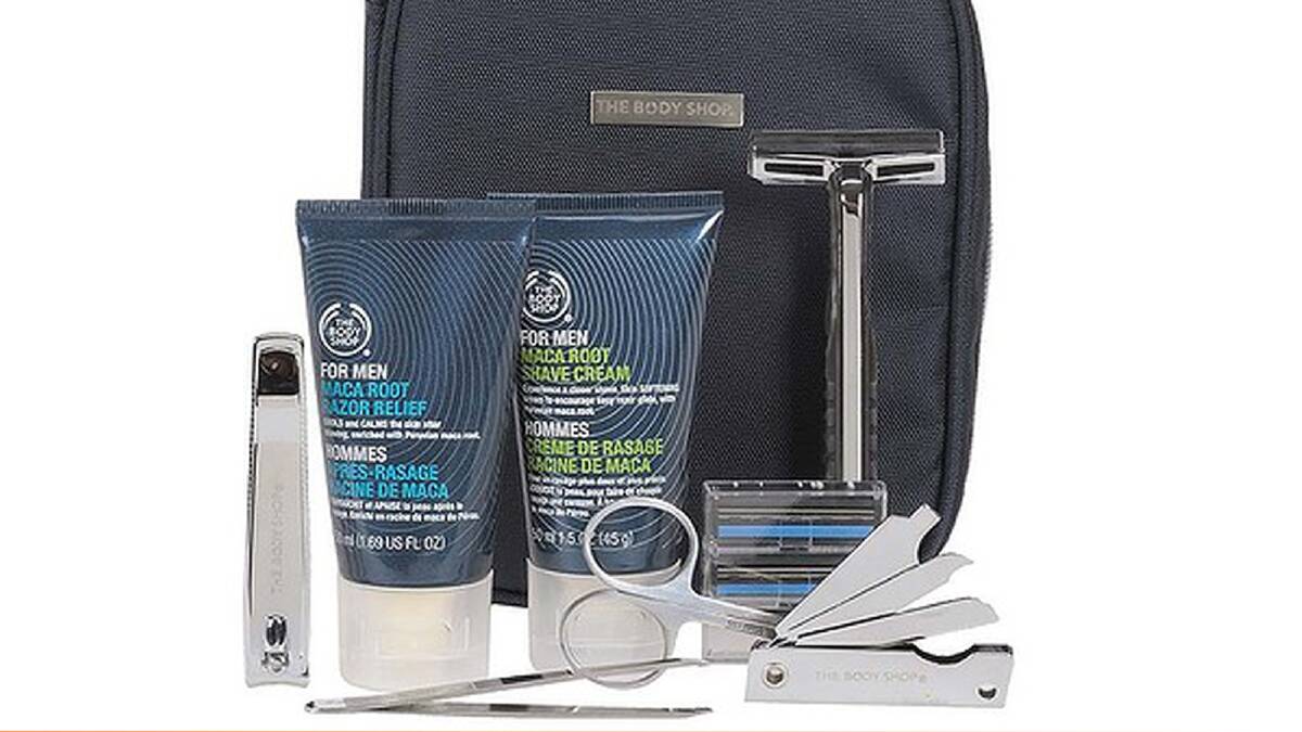 Grooming essentials with a natural twist ... Men's Zoom & Groom $29.95. Available at:The Body Shop