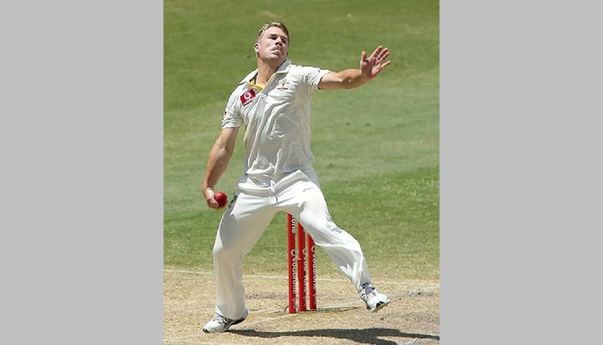 Australia used seven bowlers, including David Warner, in a bid to prise out wickets. Photo: Getty Images