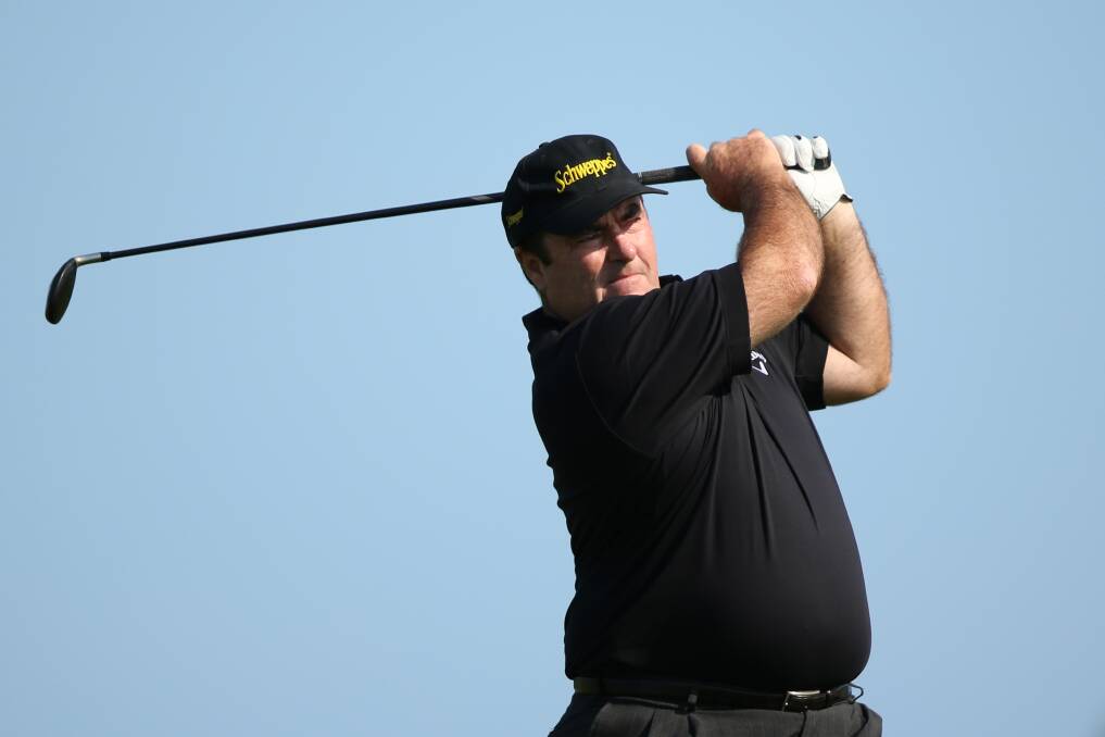 Craig Parry of Australia plays a shot during round one of the 2012 Australian Open at The Lakes Golf Club in Sydney, Australia. Photo by Mark Metcalfe/Getty Images